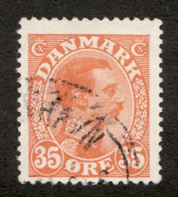 Dinamarca 1913-28 Sc# 114 - 35 Ore, King Christian X - Usado Cv$7,50 Foto 1 de 1