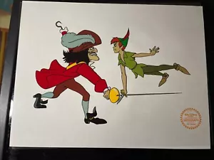 PETER PAN  Animation Cel Walt Disney Limited Edition Litho MOVIE Art￼ Vtg I22 - Picture 1 of 3