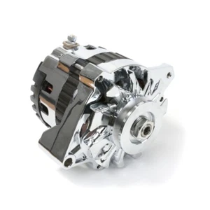 TSP ES1022C GM CS-130 Style 220 AMP Alternator, V-belt, Chrome,1 OR 3 WIRE,CHEVY - Picture 1 of 1