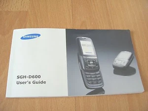 Genuine Samsung D600 Mobile Phone User's Guide / Manual - Photo 1/2
