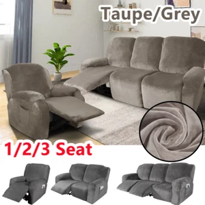 1/2/3 Seater Stretch Recliner Sofa Covers Slipcover Settee Couch Cover Protector - Picture 1 of 21