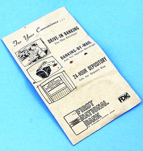 Banking Envelope 1960's Drive In First National Bank Highland Illinois Vintage - Picture 1 of 4