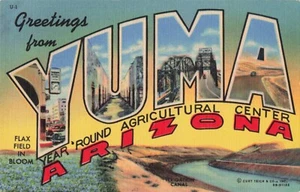 Yuma Arizona Großbrief Postkarte Grüße Mehrfachansicht um 1957 LL9 - Bild 1 von 2