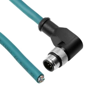 Alvin's Cables M12 A-Code 8 Pin Male Right Angle to Open End Power I/O Cable Cat - Picture 1 of 6
