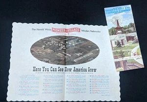 Vtg 1970's Brochure & Restaurant Placemat Harold Warp Pioneer Village Minden NE - Picture 1 of 5