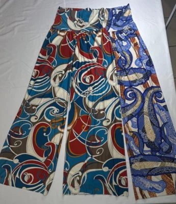 JUp USA Womens Lot of 2 FLORAL BOHEMIAN GYPSY BOHO PALAZZO PANTS Size S Wide Leg - Image 1 of 4