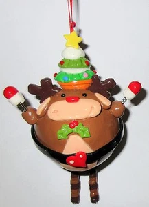 Boutique Jolly Round RUDOLPH REINDEER Christmas Tree Ornament NWT New - Picture 1 of 1