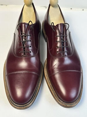 Zapatos de cuero Burgendy Giorgio Armani usados para hombre talla 9,5 Foto 1 de 4