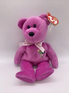 Ty Beanie Baby Mother Fuchsia Bear. Retired, soft. 2004 Mothers Day's gift - Picture 1 of 10
