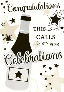 'CONGRATULATIONS, CELEBRATIONS' GREETINGS CARD AND MATCHING ENVELOPE 5"X 7" - Picture 1 of 3