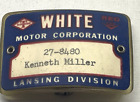 Vintage 1960er Jahre weißer Motor Diamant REO Corporation Lansing Division Mitarbeiterabzeichen #2