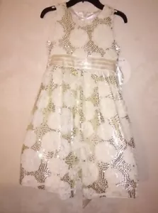 Girl's 6x American Princess Ivory Cream Sequin Special Occasion Wedding DRESS - Picture 1 of 10
