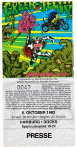 GREEN JELLY - 1993 - Ticket - Eintrittskarte - Cereal Killer Tour - Hamburg - Bild 1 von 1