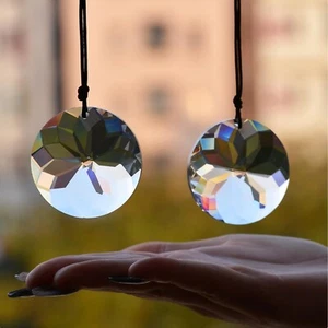Elegant 5-Inch Crystal Sun Catchers - 2PCS of K9 Glass Rainbows for Home & Gifts - Picture 1 of 7