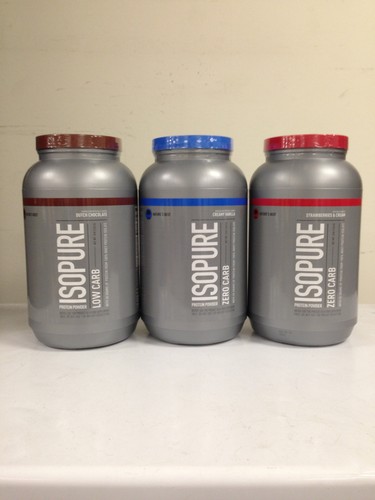 NATURE'S BEST ZERO CARB LOW CARB ISOPURE 3LB 3 PACK DISCOUNTED LOW PRICE NEW