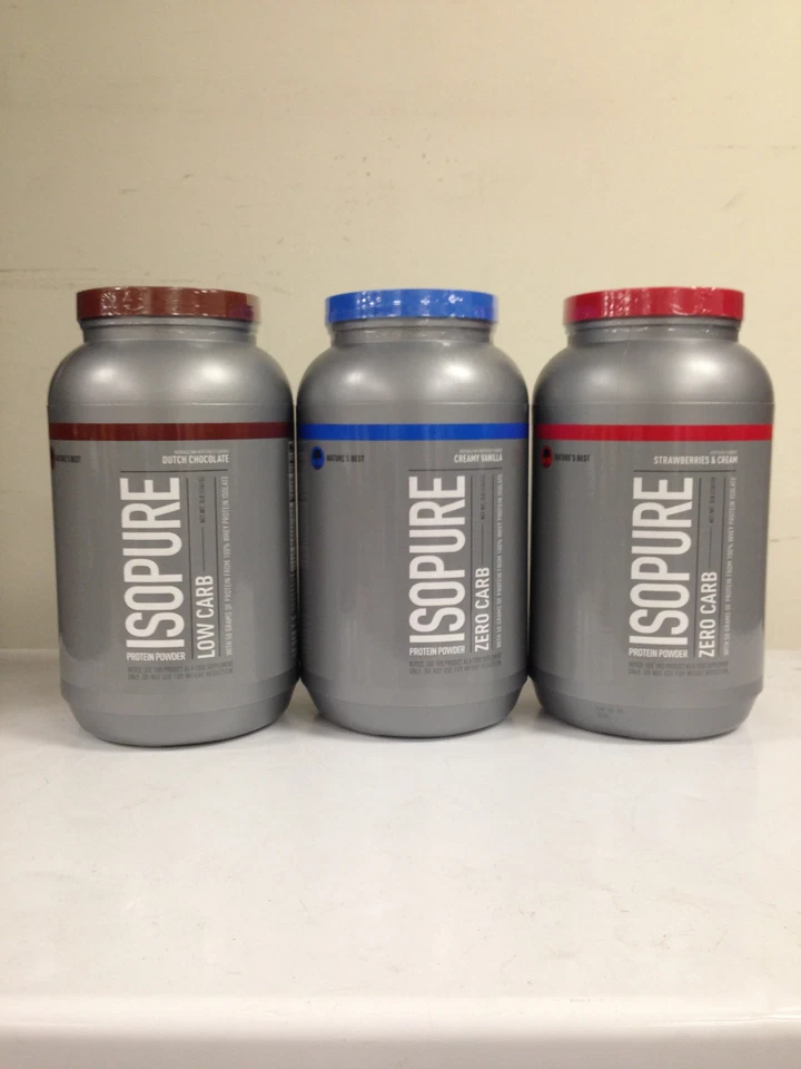 NATURE'S BEST ZERO CARB LOW CARB ISOPURE 3LB 3 PACK DISCOUNTED LOW PRICE NEW  - Image 1 of 1