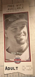 2016 HOF Mike Piazza Career HR Ticket Stub Baseball Hall Of Fame Induction - Picture 1 of 6