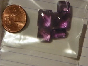 Amethyst 24,30 Karat Gesamtgewicht 5 Stück facettiert leichte natürliche Einschlüsse - Bild 1 von 1