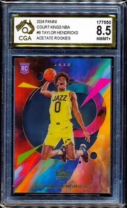 2023-24 Court Kings Acetate Rookies #9 Taylor Hendricks CGA 8.5 - Picture 1 of 3