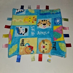 Jungle Safari Animal Lovey Ribbons Tags Handmade Giraffe Tiger Zebra Lion Monkey - Picture 1 of 5