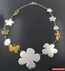 Robert Lee Morris  Andy Warhol Collection Sterling Silver and Brass Necklace - Picture 1 of 4