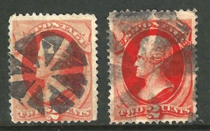 Sc #178/183 SOTN RADIAL Fancy Cancels 2 Cent Jackson 1875-79 Banknote US 62F61 - Picture 1 of 3