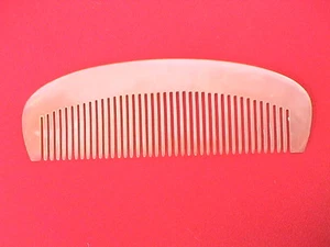 3.85" TRANSPARENT MEDIUM TOOTHED OX HORN COMB - FOR ALL HAIR TYPES! NEW! - Picture 1 of 1