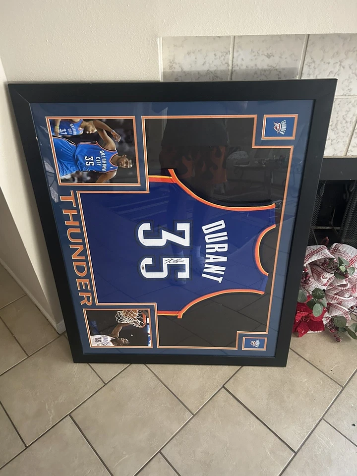 Kevin Durant Framed Autographed Oklahoma City Jersey PSA DNA - Image 1 of 1