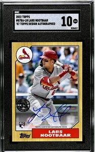 Lars Nootbaar 2022 Topps Rookie Auto 1987 Style 87BA-LN SGC 10.Playing for Japan - Bild 1 von 2