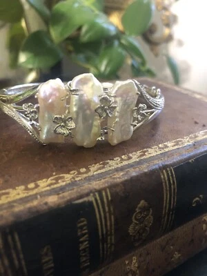 Sterling Silver Pearl Bracelet - Image 1 of 3