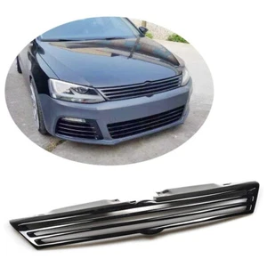 Glossy Black Front Bumper Grille Grill For Volkswagen VW Jetta MK6 Sedan 2012-15 - Picture 1 of 12
