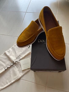 NEW DOUCAL'S Men Loafer Shoes Size 41 1\2 Brown Suede - Picture 1 of 8