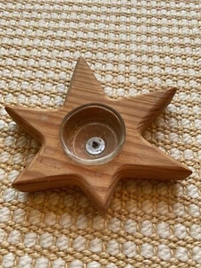 Teelicht halter aus Holz , Stern - Bild 1 von 3