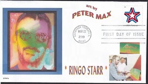 PETER MAX   RINGO STARR    BEATLES     FDC- DWc  CACHET - Picture 1 of 1
