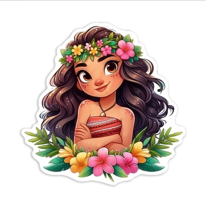 2 piezas. XL Moana Planar Resina Plana Espalda Pelo Moño Centro 65mm Princesa 1193003 Película Foto 1 de 1