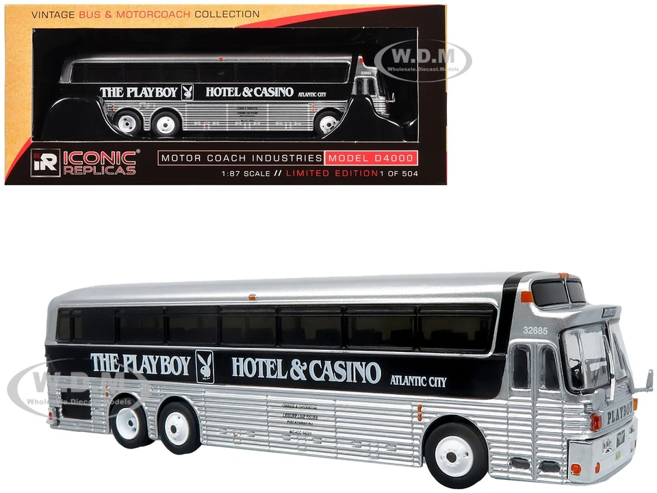 1969 Eagle Model 05 Coach Bus Playboy Casino 1/87 By Iconic Replicas 87-0560