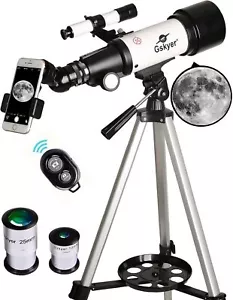 70mm Aperture 400mm AZ Mount Astronomical Refracting Telescope - Picture 1 of 8