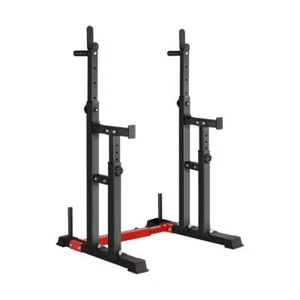 Finex Adjustable Squat Rack Barbell Bar Stand Black - Picture 1 of 6