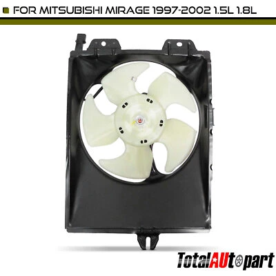 Conjunto de ventilador condensador de aire acondicionado con cubierta para Mitsubishi Mirage 1997 1998 1999-2002 Foto 1 de 4