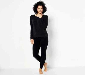 Barefoot Dreams CozyChic Ultra Lite Top w/ Malibu Pant Lounge Set,BLK 3X A453890 - Picture 1 of 12