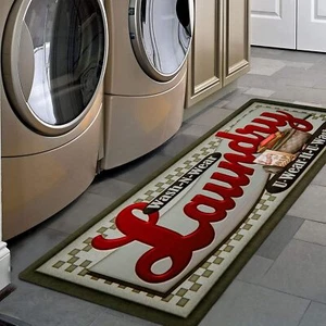Pauwer Farmhouse Laundry Room Rug Runner 20"X59" Non Slip Mats for Laundry Room - Picture 1 of 3