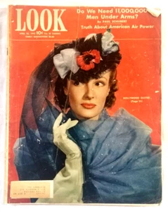VTG Look Magazine WWII American Air Power Draft Hollywood Easter April 20 1943 - Picture 1 of 12