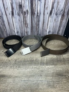 Grip 6 cinture lotto di 3 cinture 3 fibbie misura 46-48 pollici nero canna di fucile argento - Foto 1 di 10