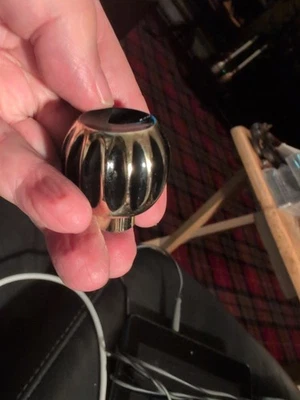 Vintage Metal Decorative Drawer Knob Pull Black and Gold About 1-1/4" Diameter  - Image 1 of 4