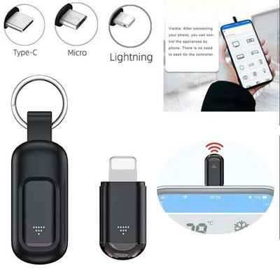 Type-C Micro USB Smart IR Remote Phone TV Air Mini Adapter Infrared Transmitter - Bild 1 von 4