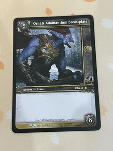 Juego de cartas coleccionables World of Warcaft, placa de pecho Adamantium ornamentada, Dark Portal 259/319, LP - Imagen 1 de 1