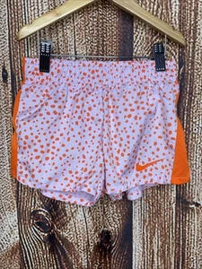 Nike Shorts Girl’s Youth Size XS 6-7 Dri-Fit Running Swoosh Athletic Orange - Picture 1 of 4