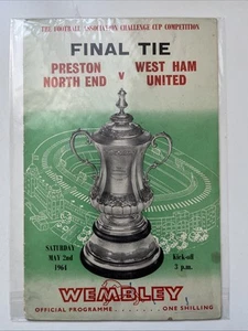 1964 FA Cup Final Programme Preston North End v West Ham United Dated 2nd May - Picture 1 of 1