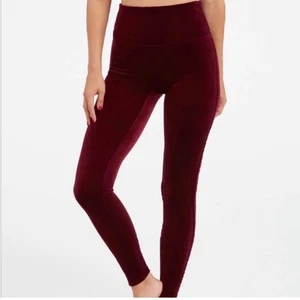 Spanx Dark Red Velvet Jeggings size XL - Picture 1 of 10