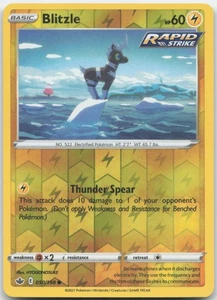 Blitzle 050/198 Reverse Holo SWSH06: Chilling Reign Pokemon Card NM - Picture 1 of 1
